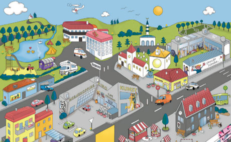 Illustration Wimmelbild